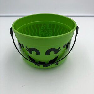 Vintage McDonald's Happy Meal Halloween Green Witch Bucket Pail 1986